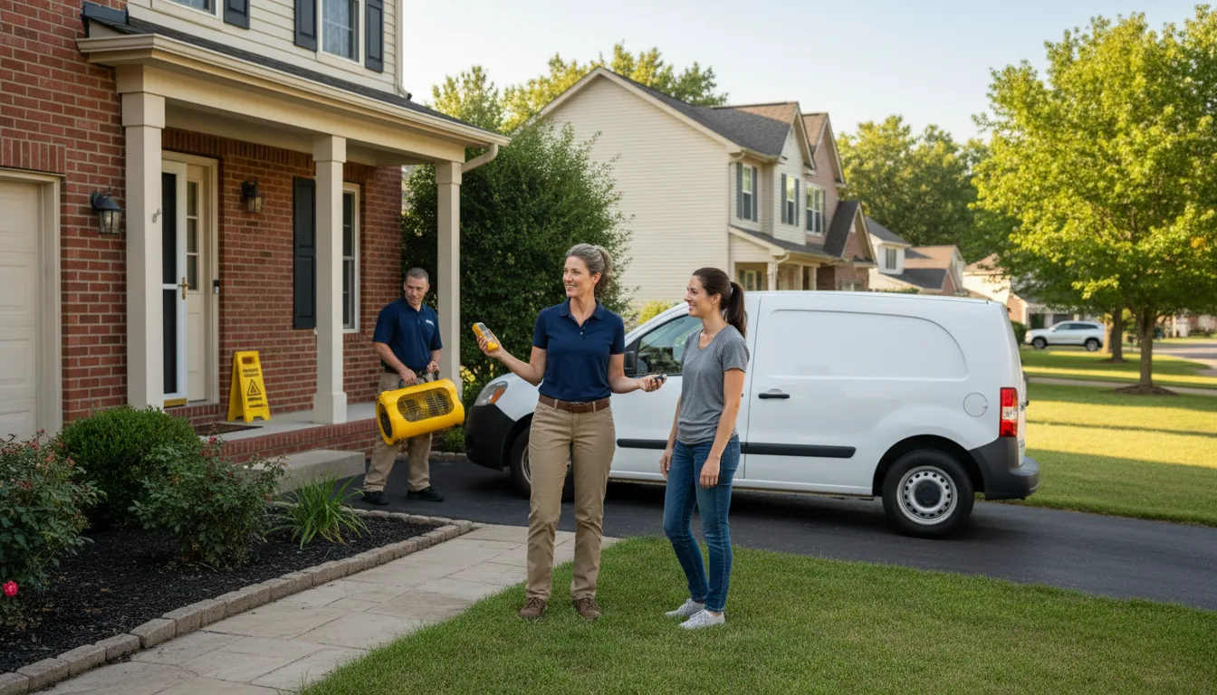 Residential water damage restoration in Bridgeville, PA